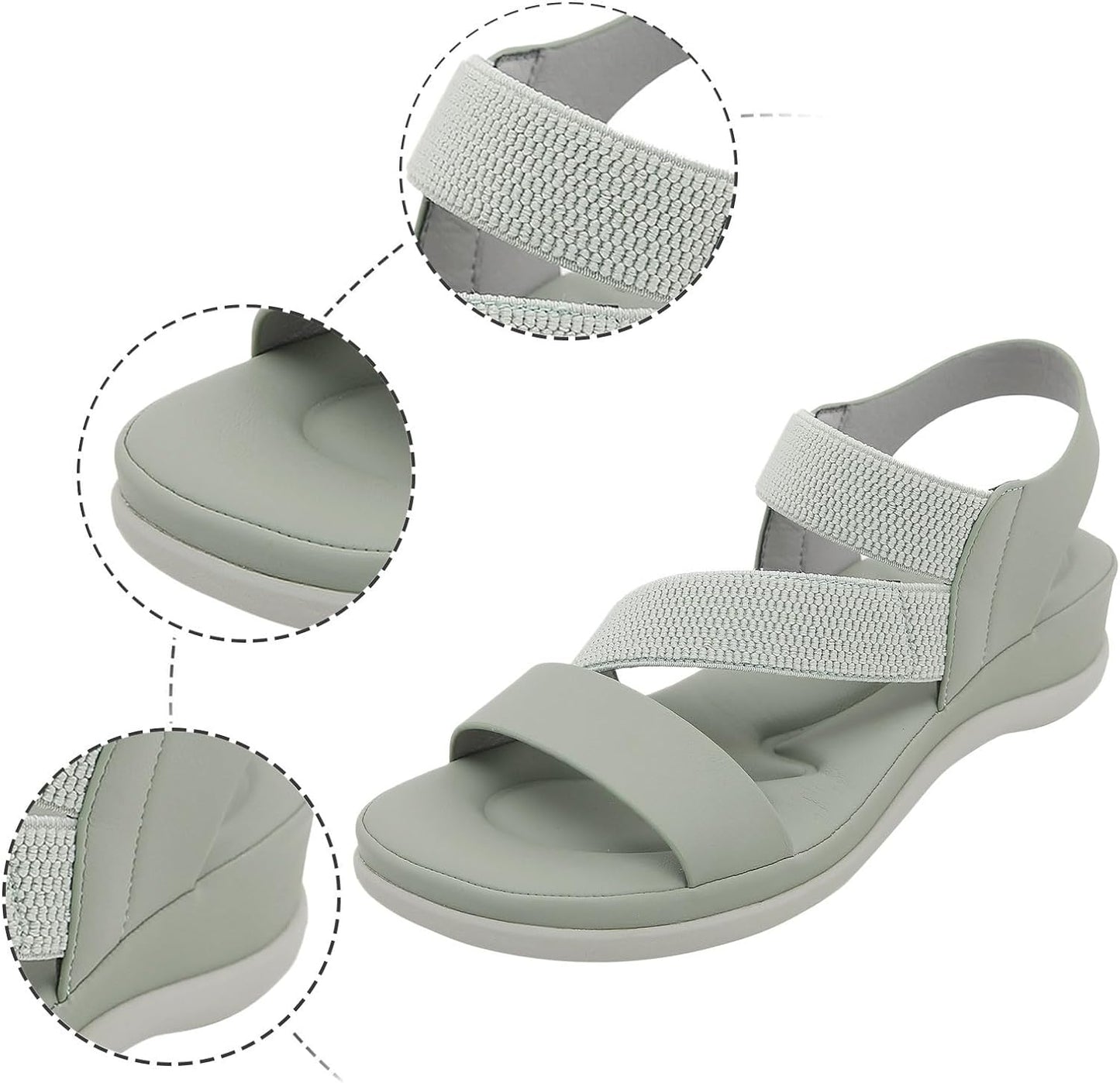Sweet thick-soled seaside beach sandals