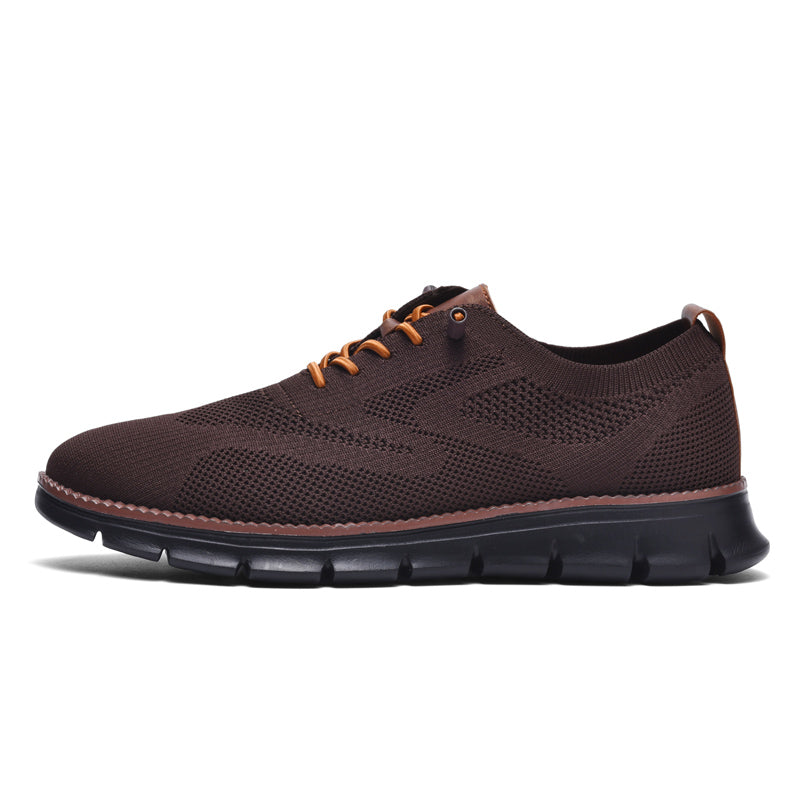 Black Sole Super Comfy breathable Orthopedic Mesh Sneakers For Wide Feet - Brown