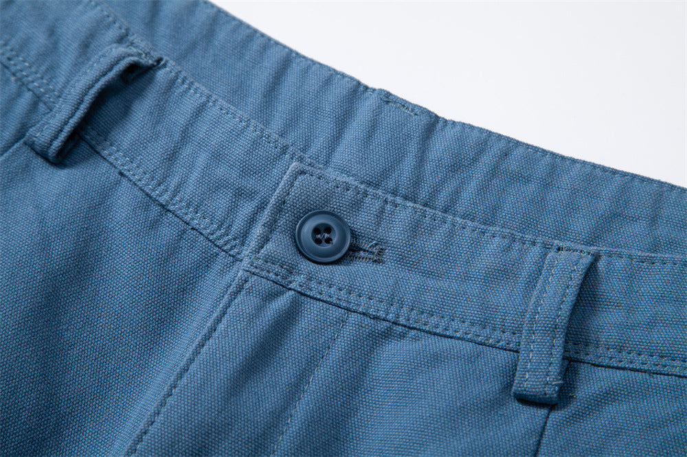 Men's Durable Pleated Shorts with Multiple Pockets