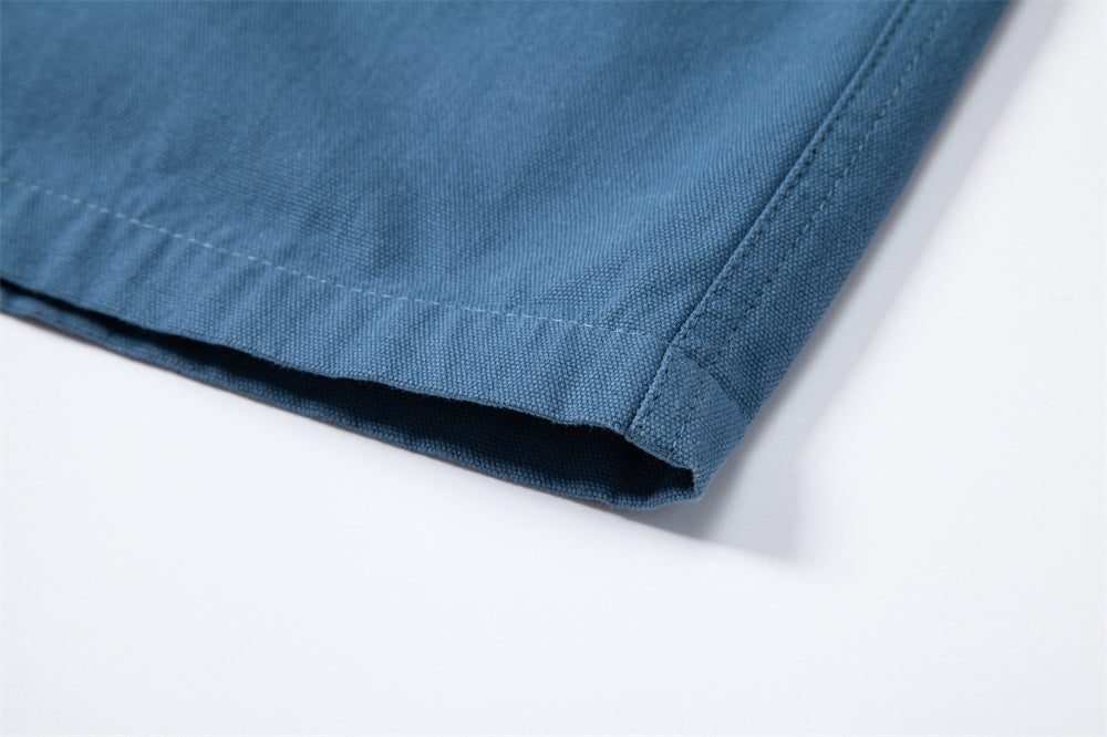Men's Durable Pleated Shorts with Multiple Pockets