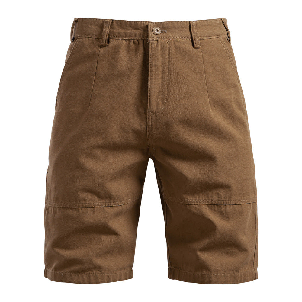 Men's Durable Pleated Shorts with Multiple Pockets