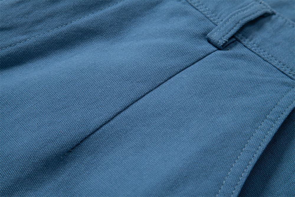Men's Durable Pleated Shorts with Multiple Pockets