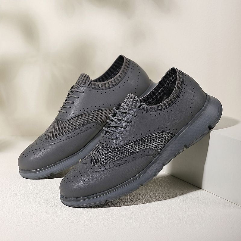 Sports breathable flying woven casual men's shoes