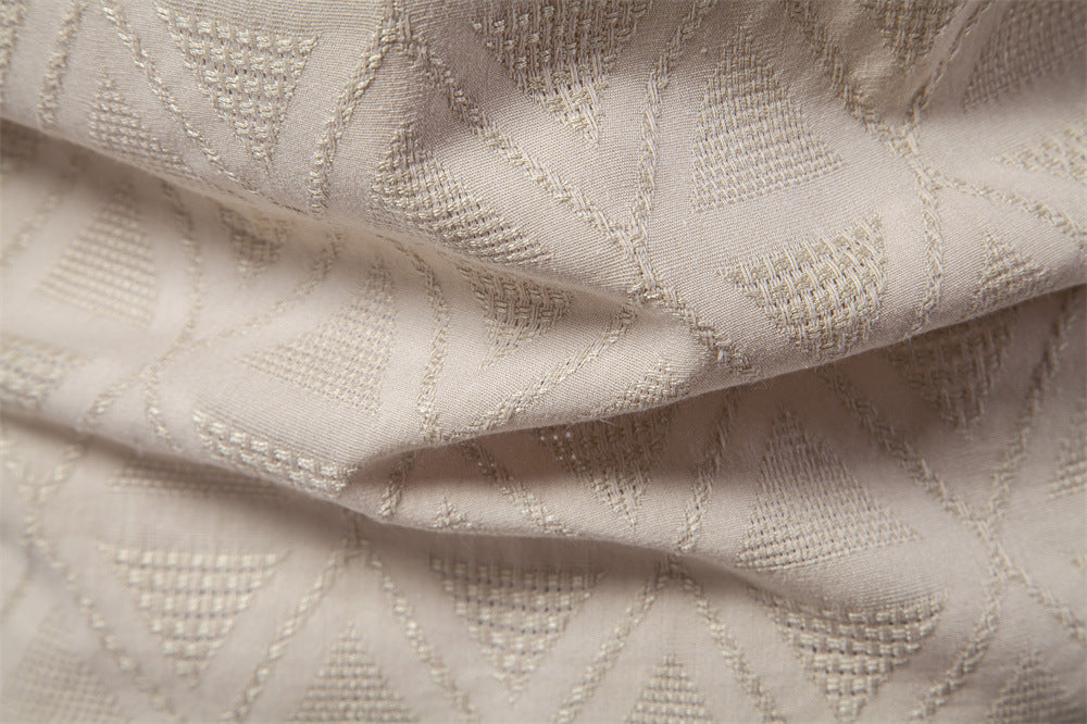 Men's Diamond-Patterned Short-Sleeve Button-Up Shirt