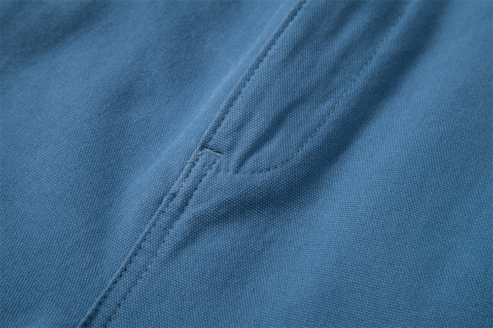 Men's Durable Pleated Shorts with Multiple Pockets