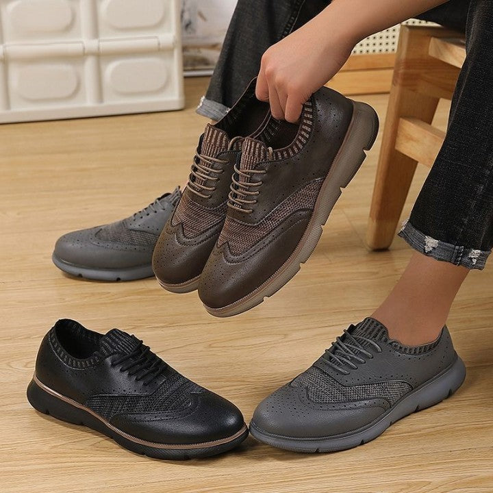 Sports breathable flying woven casual men's shoes