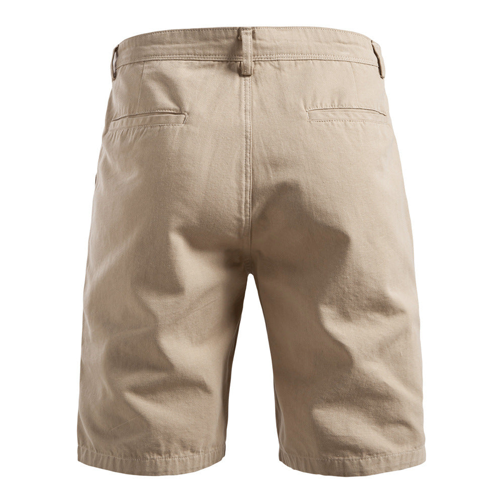 Men's Durable Pleated Shorts with Multiple Pockets