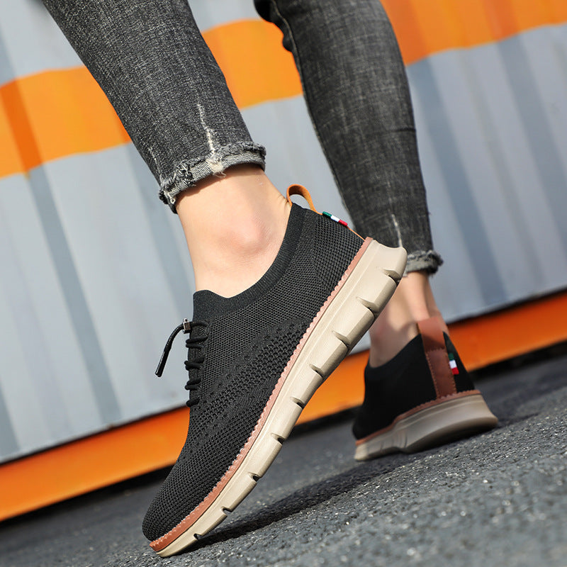 Slip-on breathable mesh running sneakers