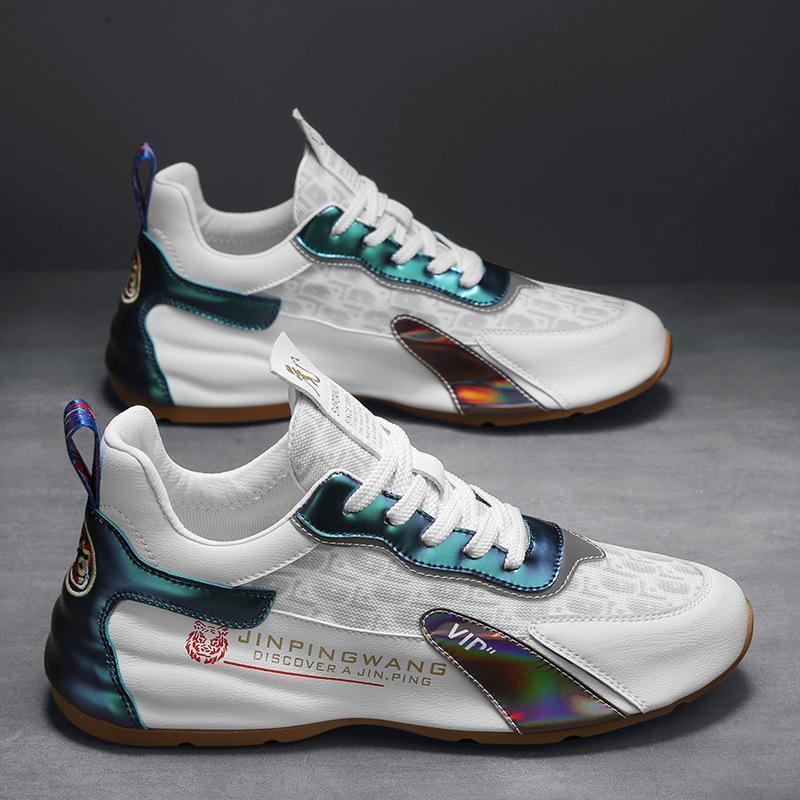 Printed fabric surface breathable tide embroidered tiger head shoes