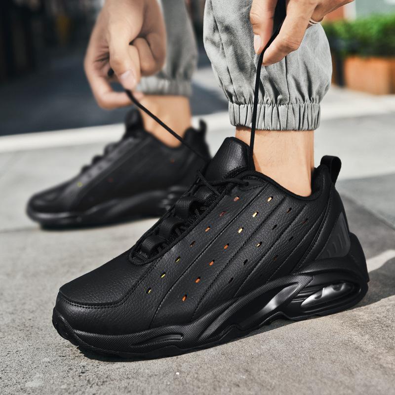 Air Cushion Oversized Leather Breathable Casual Sneakers
