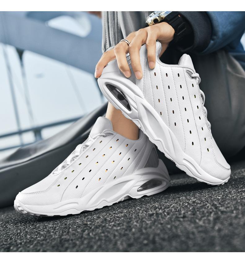 Air Cushion Oversized Leather Breathable Casual Sneakers