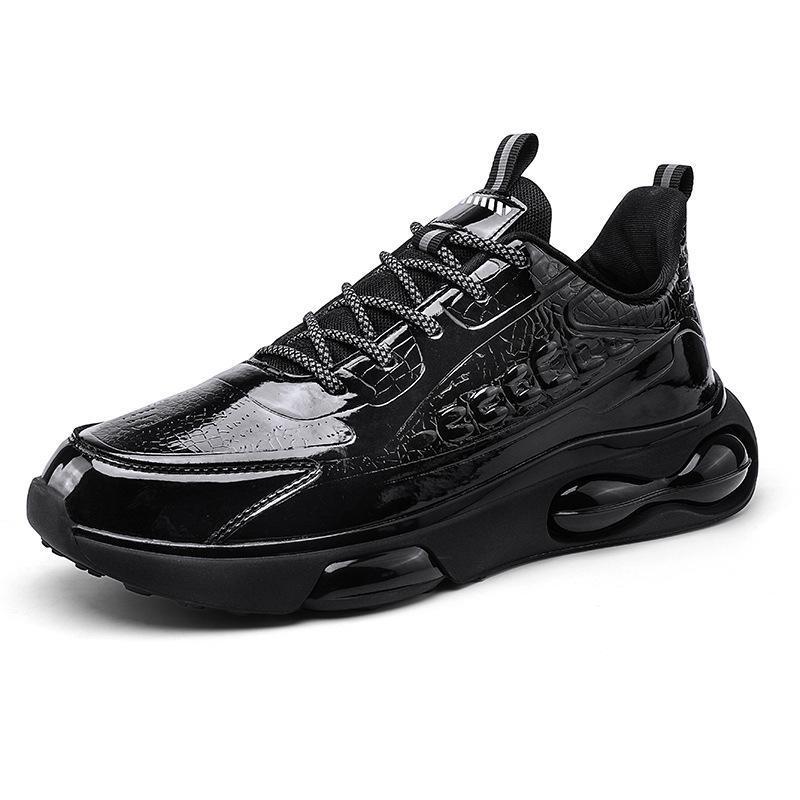 Popcorn Air Cushion Sports Casual Shoes Couple Leather Shoes