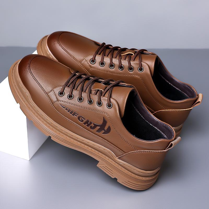 Spring and summer soft leather men's casual driving soft sol fashion sports leather shoes