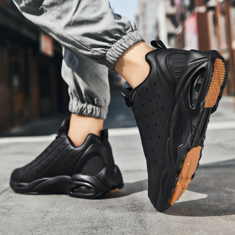 Air Cushion Oversized Leather Breathable Casual Sneakers