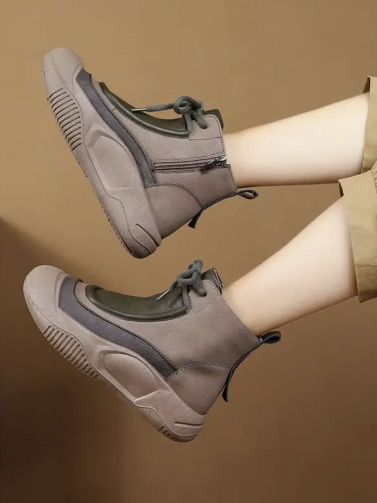 Women's color-block casual orthopedic booties