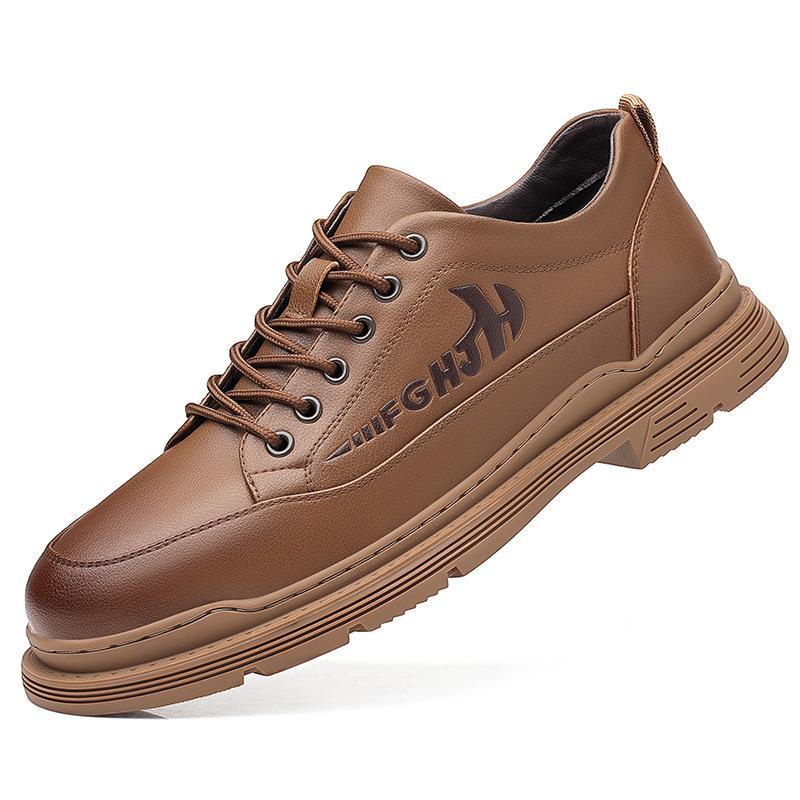 Spring and summer soft leather men's casual driving soft sol fashion sports leather shoes