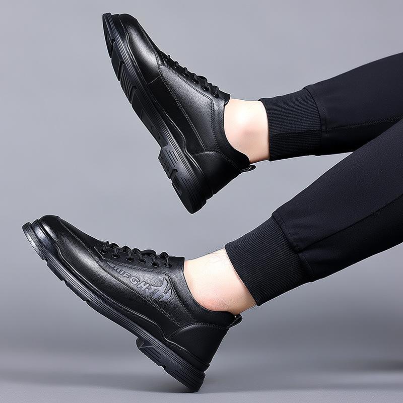 Spring and summer soft leather men's casual driving soft sol fashion sports leather shoes