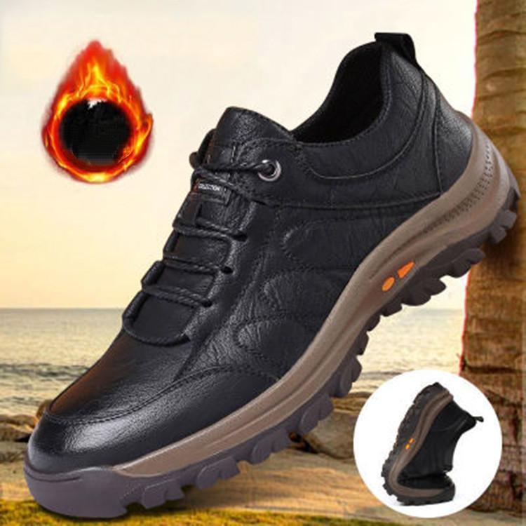 Leather waterproof non-slip warm hiking shoes