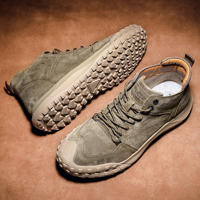 Men's Leather shoes non-slip Tooling flat Shoes