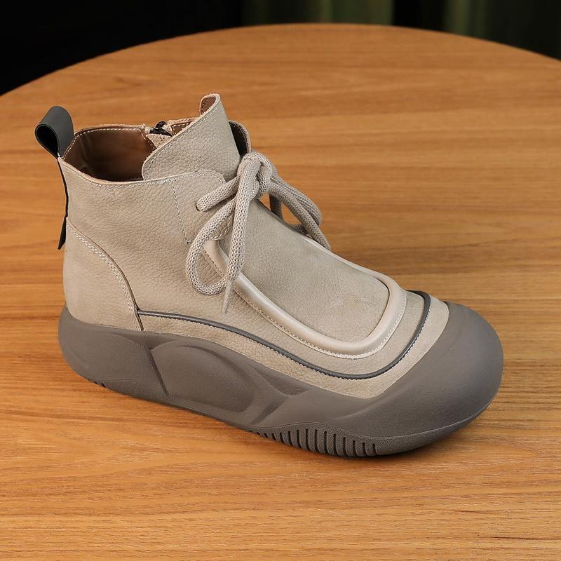Women's color-block casual orthopedic booties