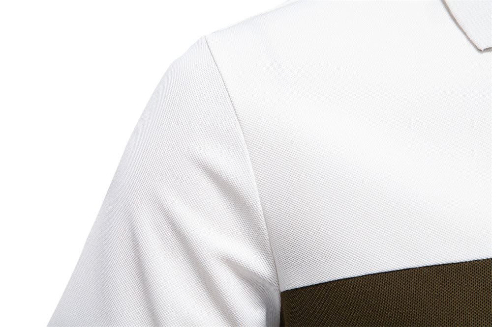 Men's Short-Sleeve Stripe and Embroidered Polo Shirt