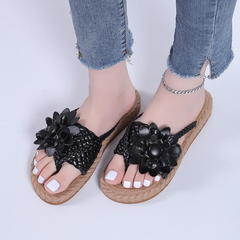 Women's Flower Flat Flip Flops