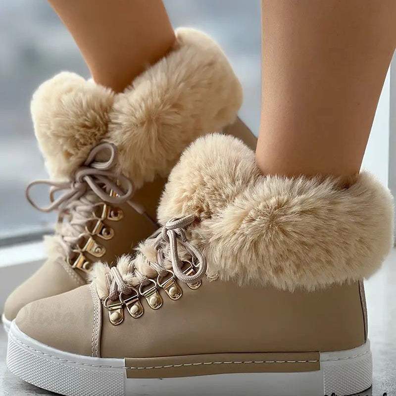 🔥Last Day 60% OFF - Plush Lined Concealed Wedge Snow Boots