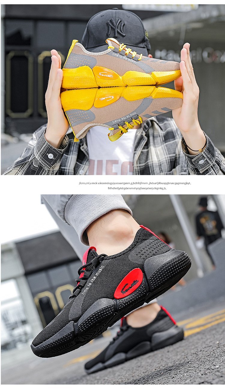 New flying mesh casual shoes men's trendy lightweight running shoes