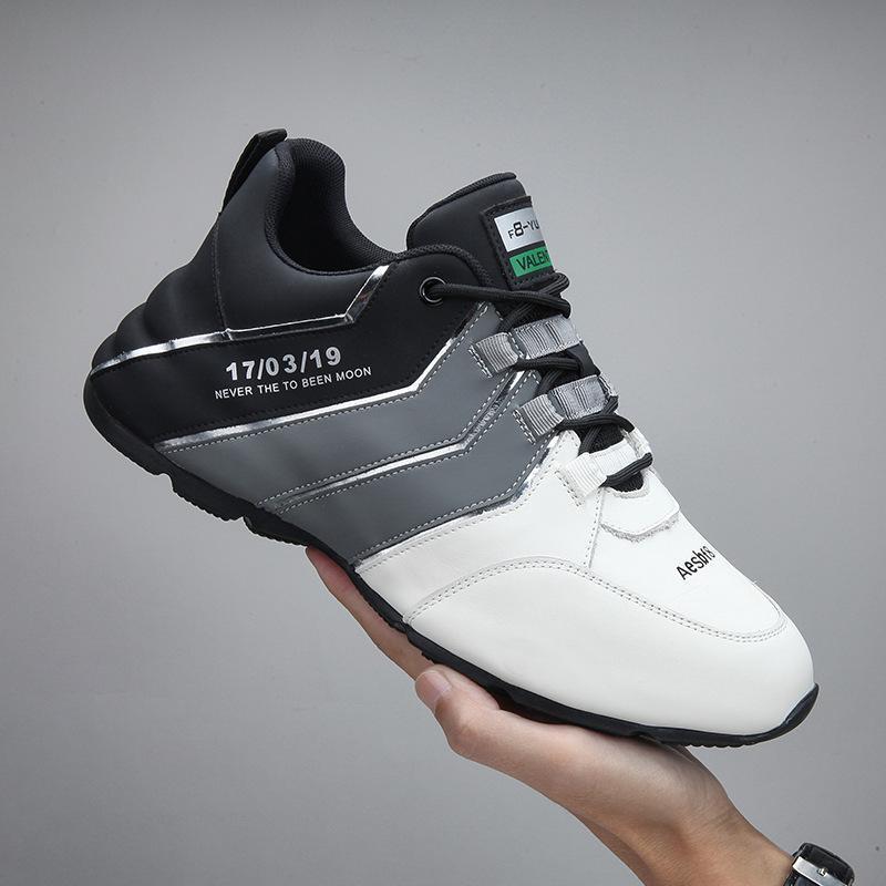 Men's Spring Autumn Leather Comfortable Platform Sneakers Lace Up Fashion Running Shoes Luxury Shoes