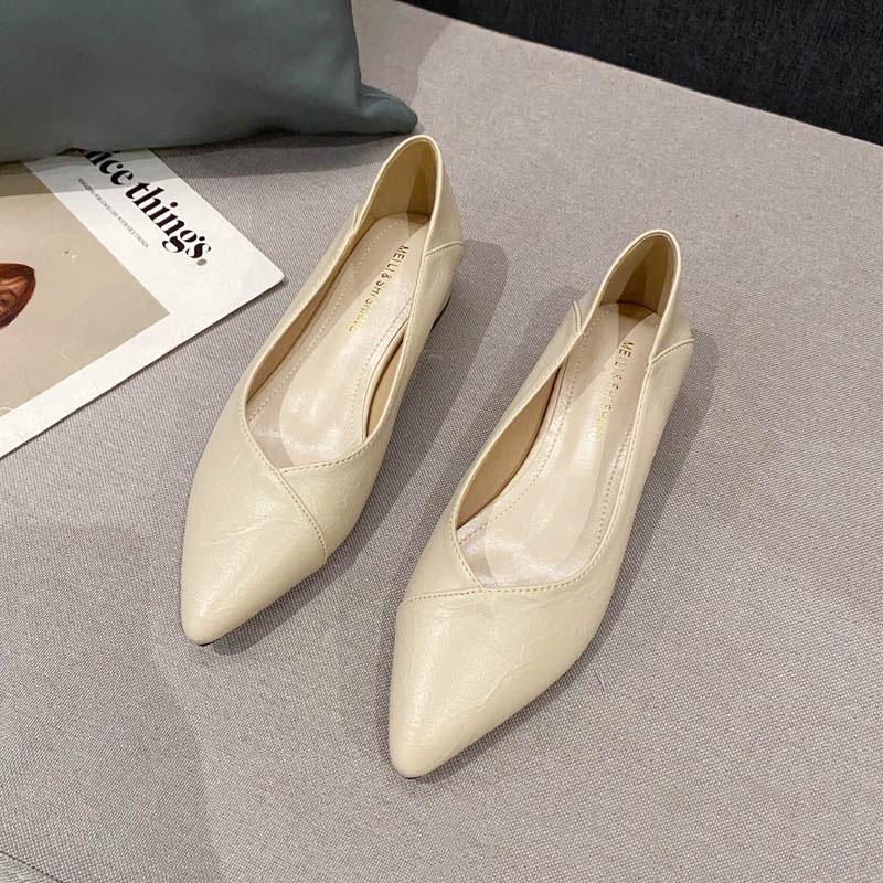 New style pointed toe thick heel fashion shoes