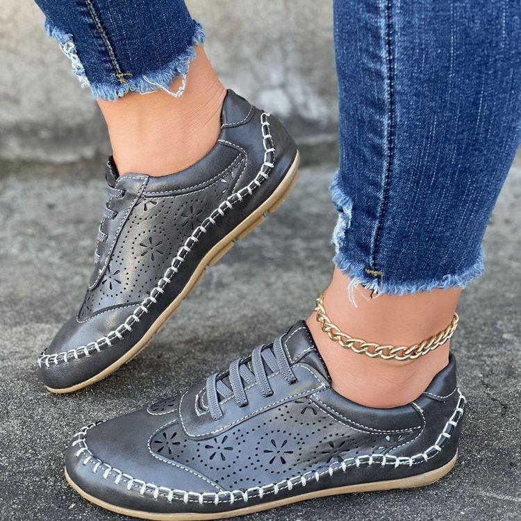 New ladies zipper flat shoes