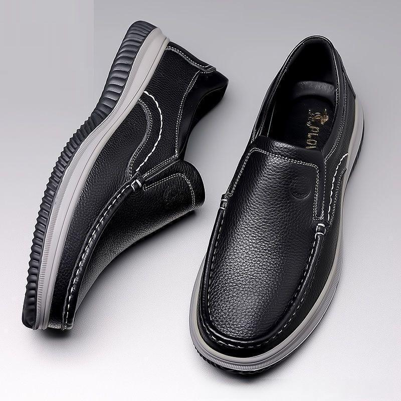 Genuine leather slip-on casual non-slip wearable men's shoes