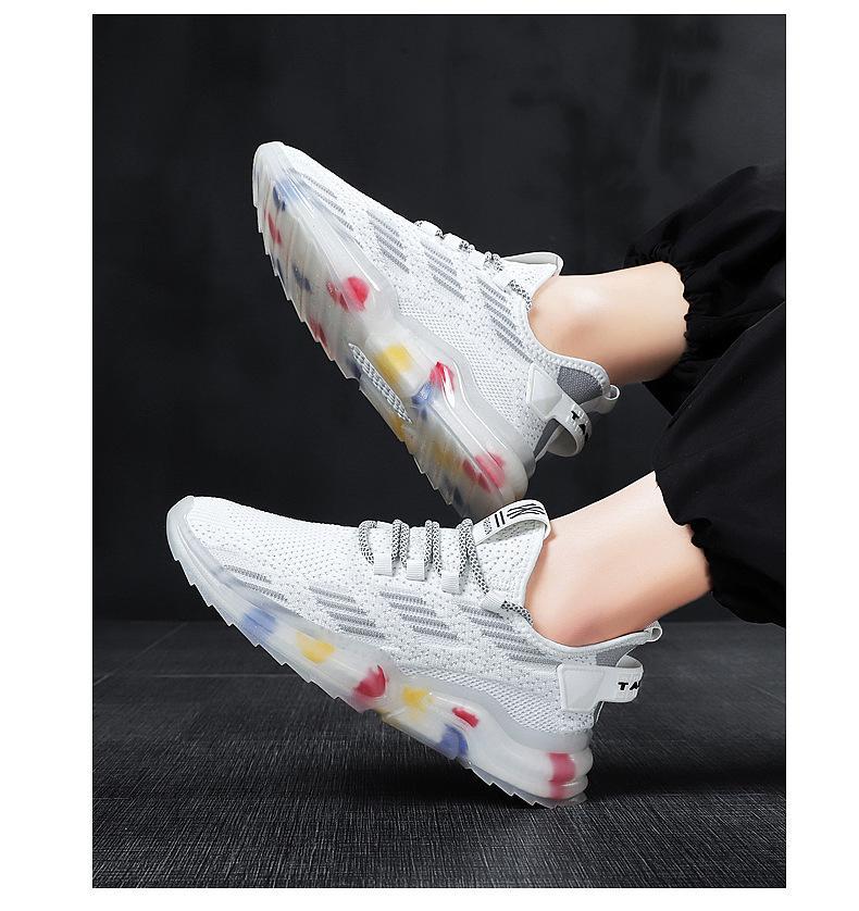 2023 Summer Breathable Jelly Rainbow Sole Mesh Sneakers