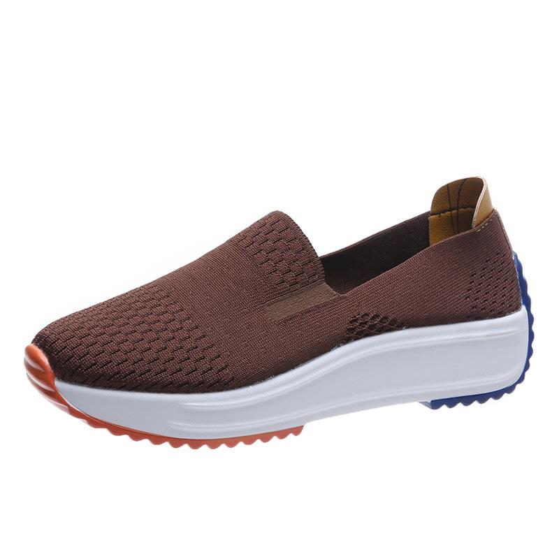 Fly weaving comfortable casual slip on women's shoes