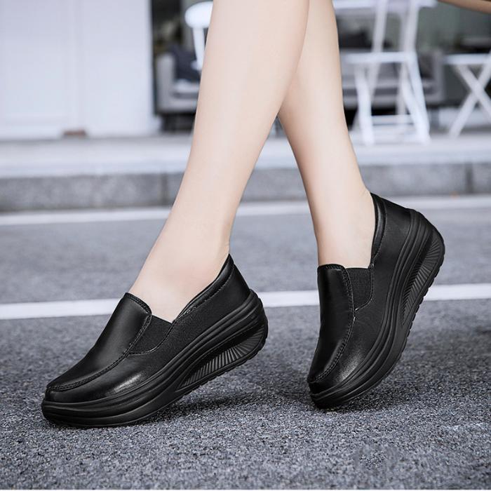 New stylish platform wedge heel casual ladies rocking shoes