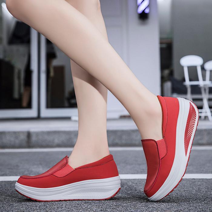 New stylish platform wedge heel casual ladies rocking shoes