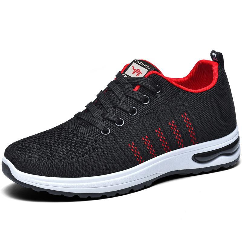 Men's Air Cushion Sneakers Lac-up Mesh Men Casual Shoes Lightweight Comfortable Walking Sneakers