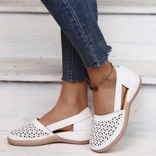 Hole shoes summer fashion cutout round toe wedge sandals