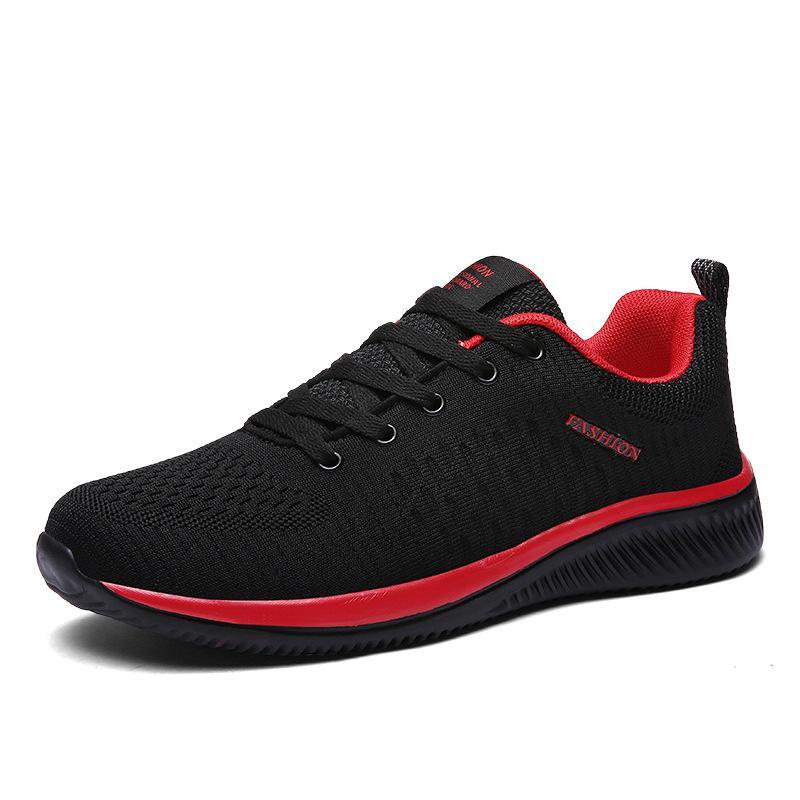 Flyknit trendy soft bottom men's casual sports running shoes