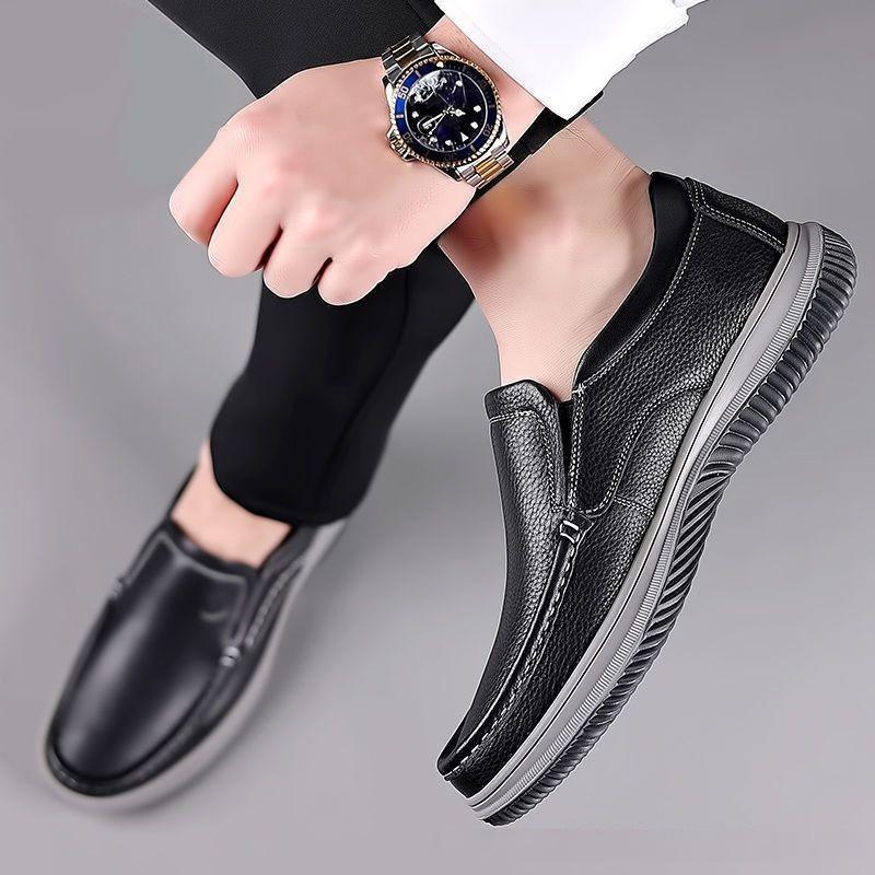 Genuine leather slip-on casual non-slip wearable men's shoes