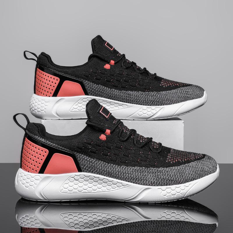 Fashion casual shoes lightweight fly-woven running sneakers