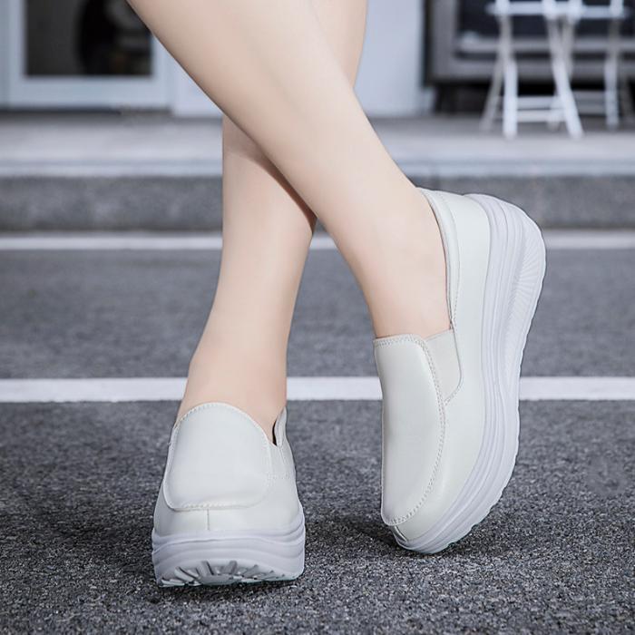 New stylish platform wedge heel casual ladies rocking shoes