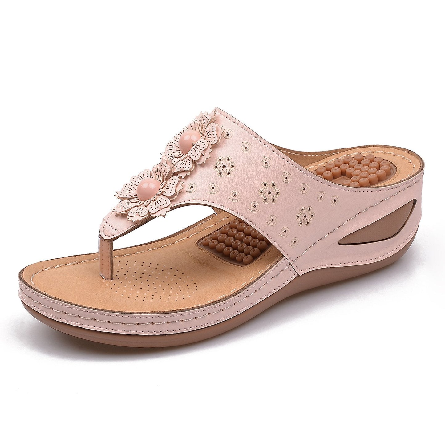 Pearl anti-slip reflexology orthopedic sandals