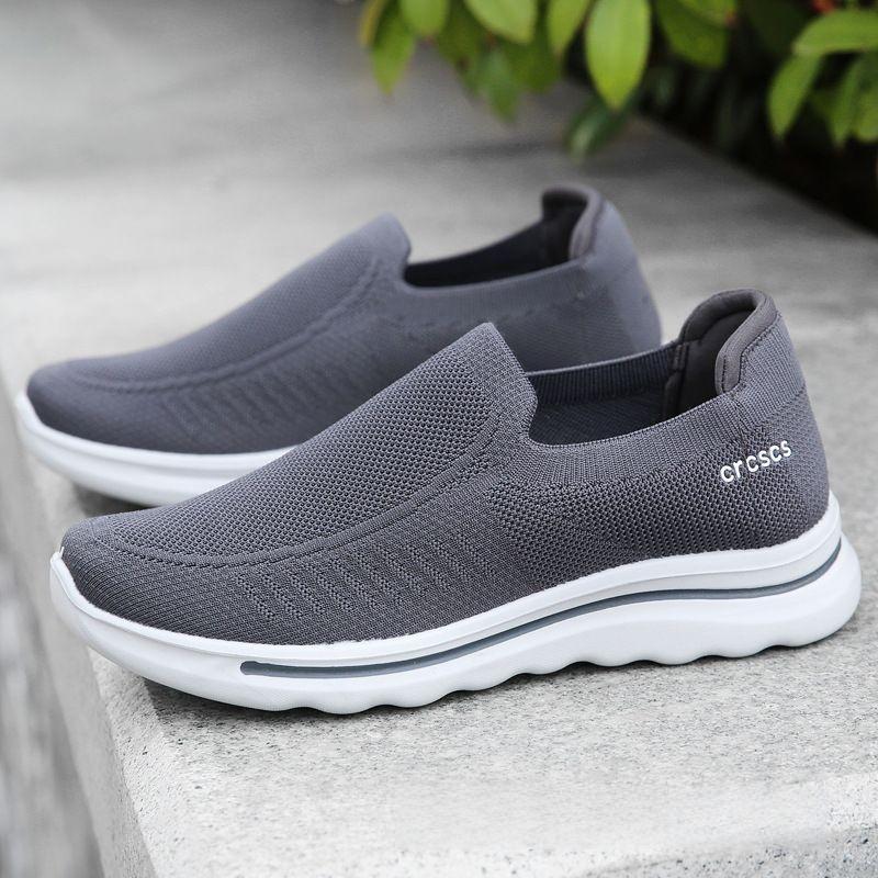 Middle-aged dad shoes casual breathable spring non-slip soft bottom lazy one pedal walking shoes