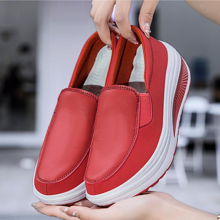 New stylish platform wedge heel casual ladies rocking shoes