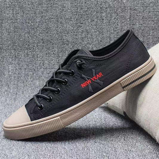 New York embroidered breathable canvas shoes