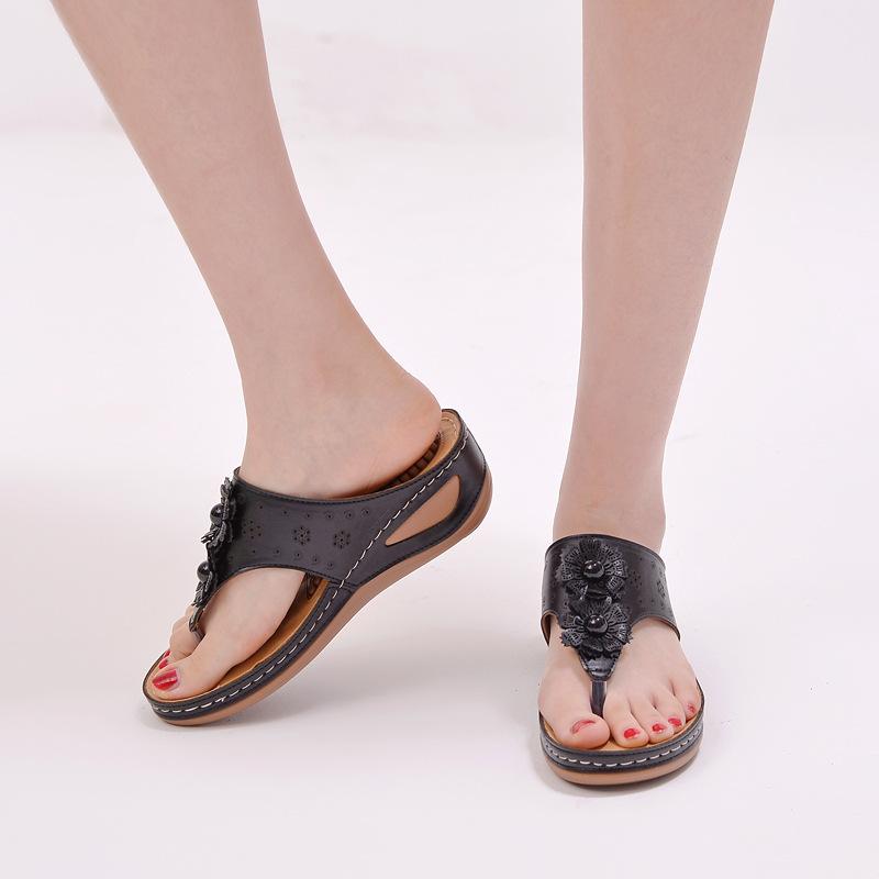 Pearl anti-slip reflexology orthopedic sandals