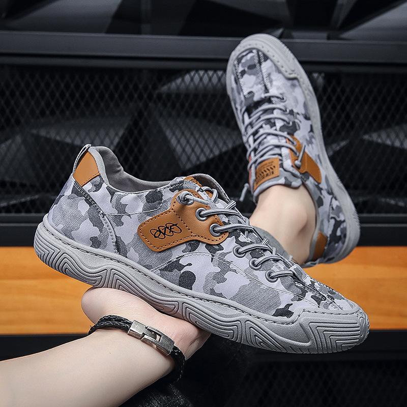 2023 summer breathable ice silk camouflage trend soft soled casual sneakers