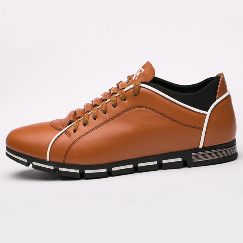 Big Size Menn's Casual Leather Flat Shoes