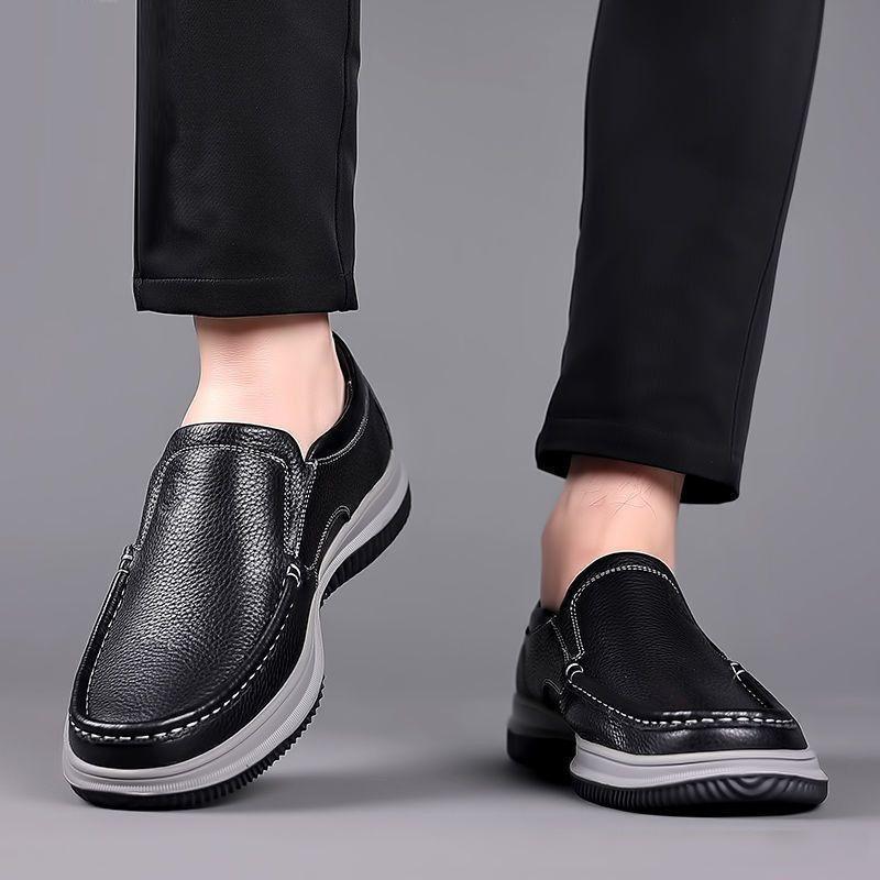 Genuine leather slip-on casual non-slip wearable men's shoes